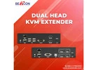 Reduce space, cabling, and expenses with effortless setup using Dual Head KVM Extender